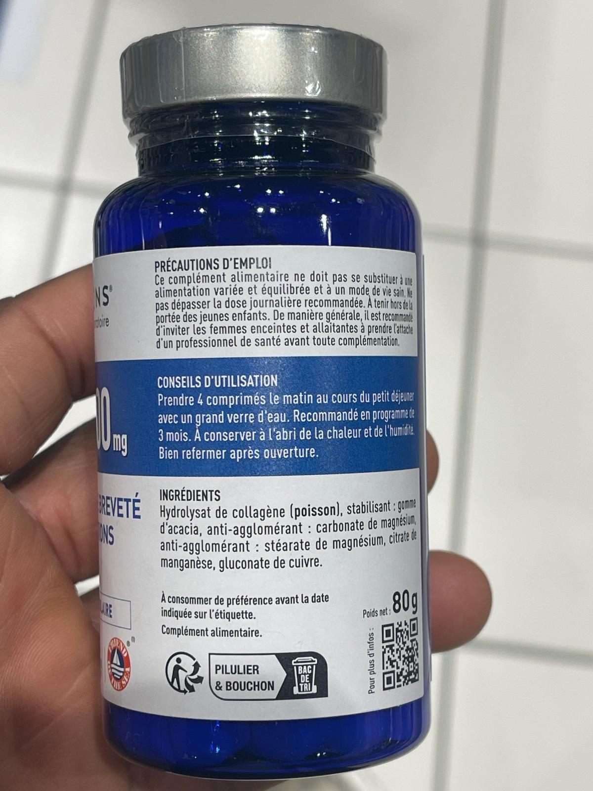COLLAGÈNE MARIN • TYPE I & II • 3000 MG • 80 COMPRIMÉS - 20 JOURS