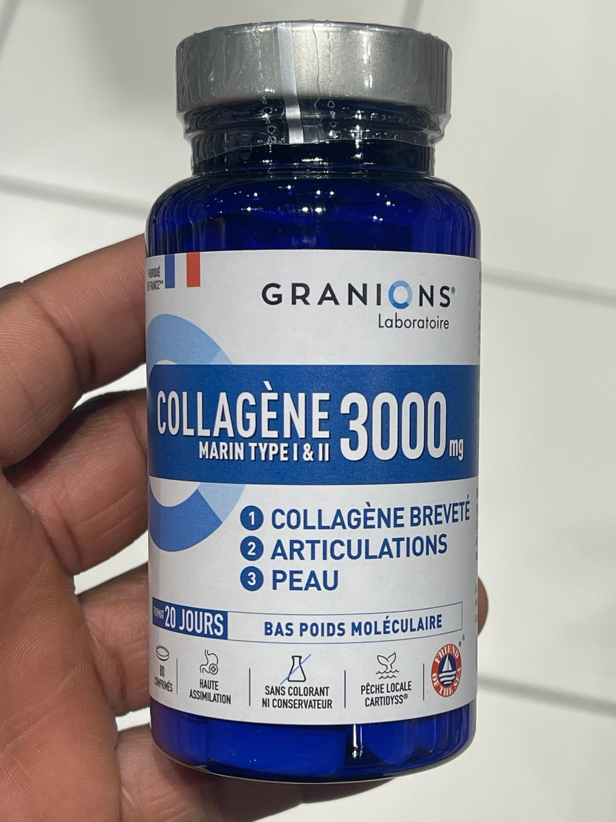 COLLAGÈNE MARIN • TYPE I & II • 3000 MG • 80 COMPRIMÉS - 20 JOURS