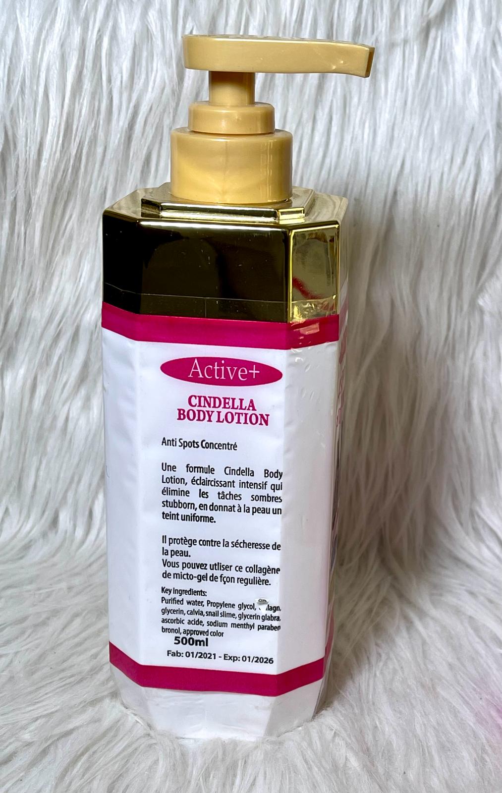 CINDELLA LAIT CORPOREL ULTRA BLANCHISSANTE ANTI IMPERFECTION ZÉRO TACHES 500ML ACTION RAPIDE