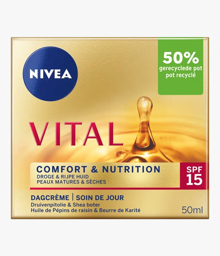 NIVEA CREME SOIN DE JOUR FPS 15 VITAL CONFORT & NUTRITION ULTRA HYDRATANT PROTECTRICE TRTES EFFICACE PROTECTION SOLAIRE