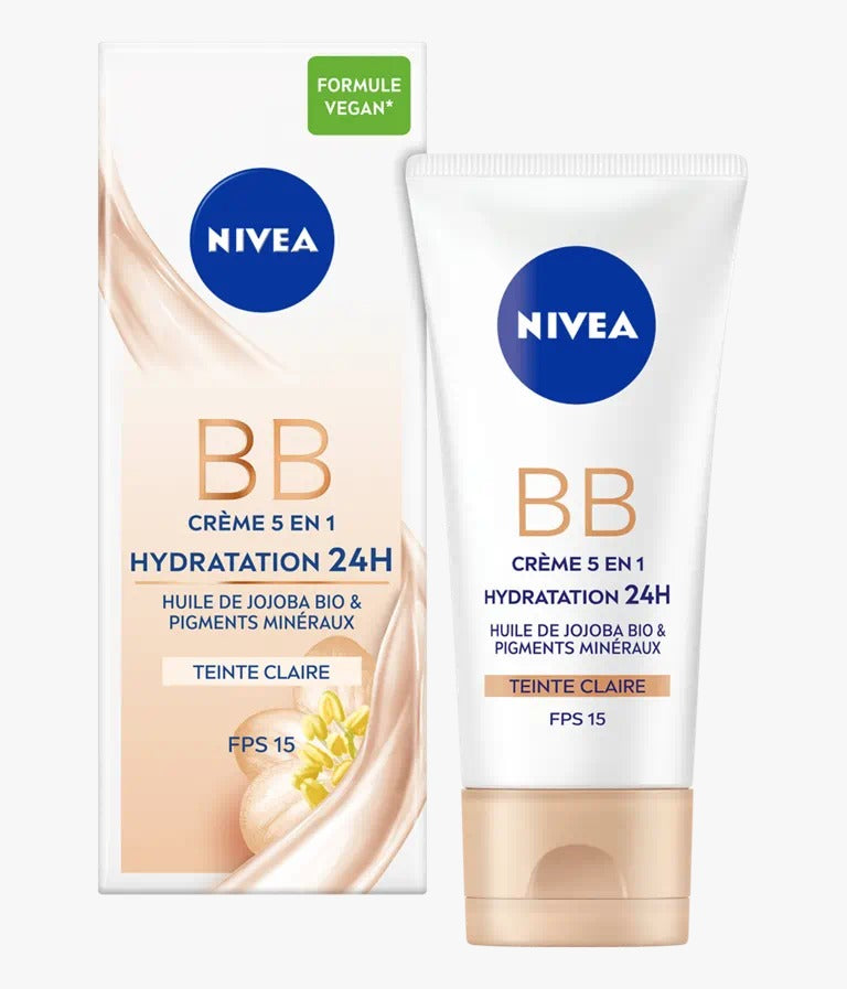 NIVEA BB CRÈME 5 EN 1 HYDRATATION 24 H NOURRISSANTE UNIFIANTE ULTRA ÉCLAIRCISSANTE FPS 15