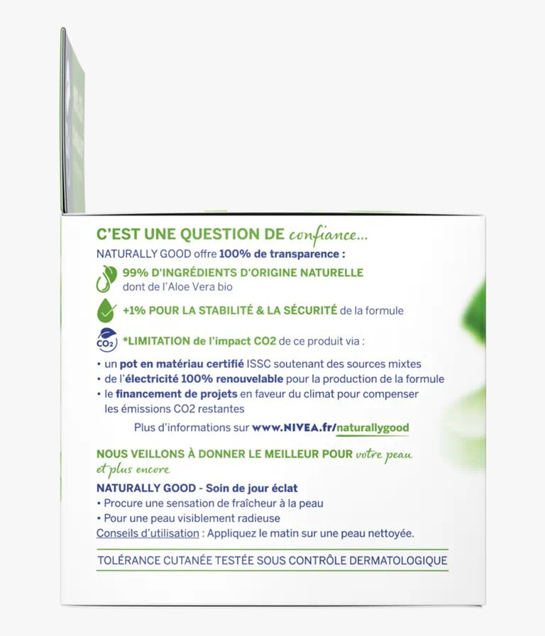 NIVEA NATURALLY GOOD CRÈME DU JOUR ALOE VERA BIO SOIN VISAGE HYDRATANT 50 ML