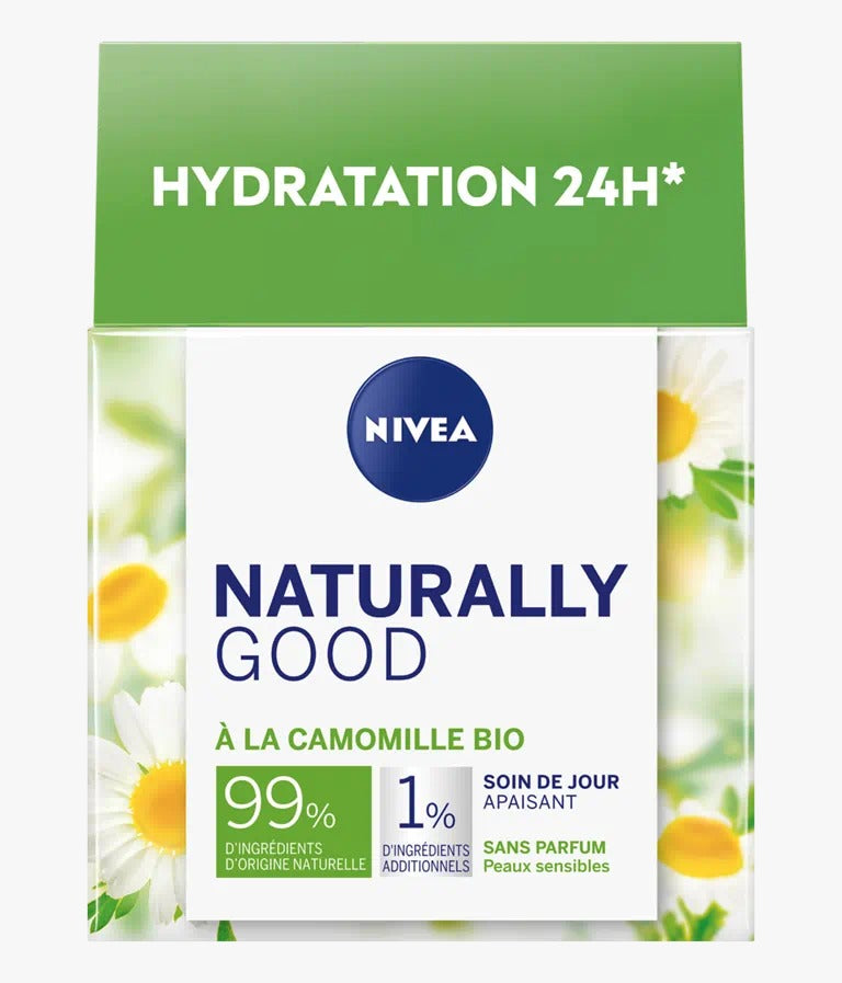 NIVEA NATURALLY GOOD SOIN DE JOUR PEAUX SENSIBLES A LA CAMOMILLE 50 ML