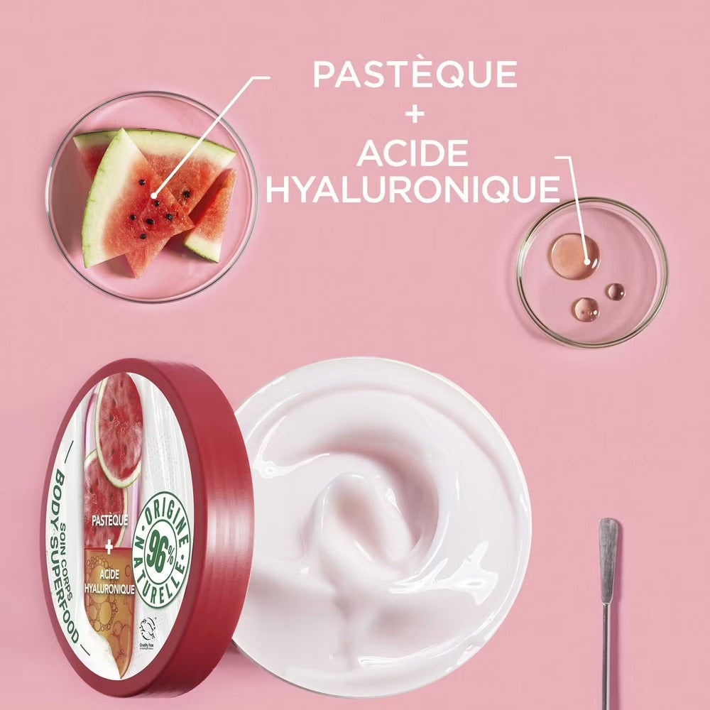 GARNIER Garnier Body Superfood Gel Crème hydratant Pastèque Acide Hyaluronique 380ml Gel Crème corps hydratant Pastèque Acide Hyaluronique
