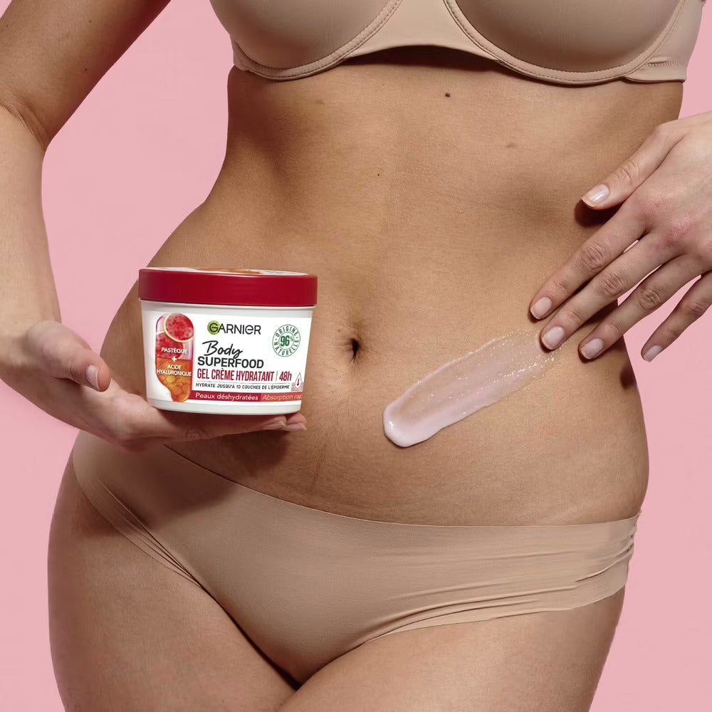 GARNIER Garnier Body Superfood Gel Crème hydratant Pastèque Acide Hyaluronique 380ml Gel Crème corps hydratant Pastèque Acide Hyaluronique