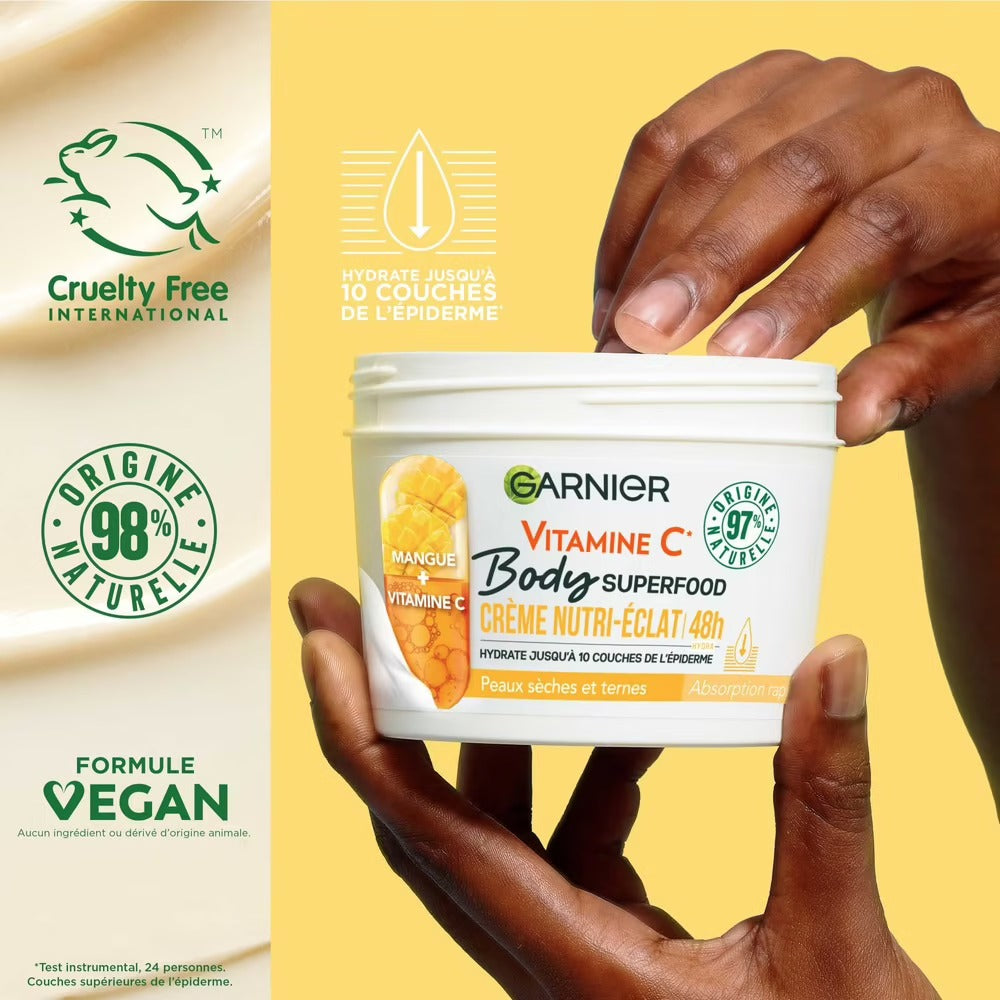 GARNIER Crème nutri-éclat Mangue et Vitamine C 380ml Crème nutri-éclat