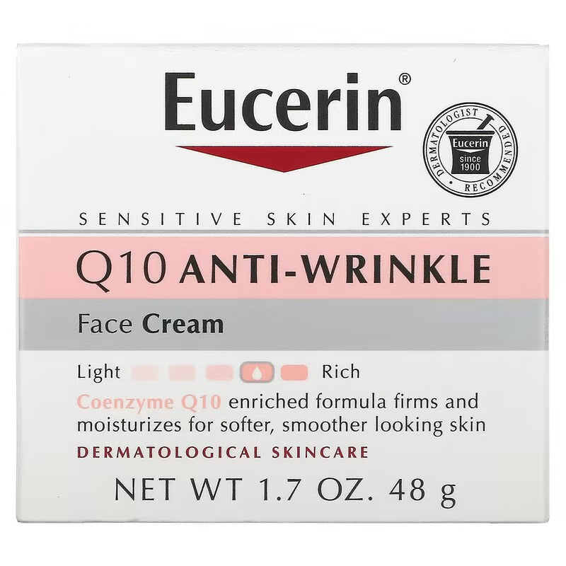 Eucerin, Crème visage antirides au Q10, 48 g super efficace