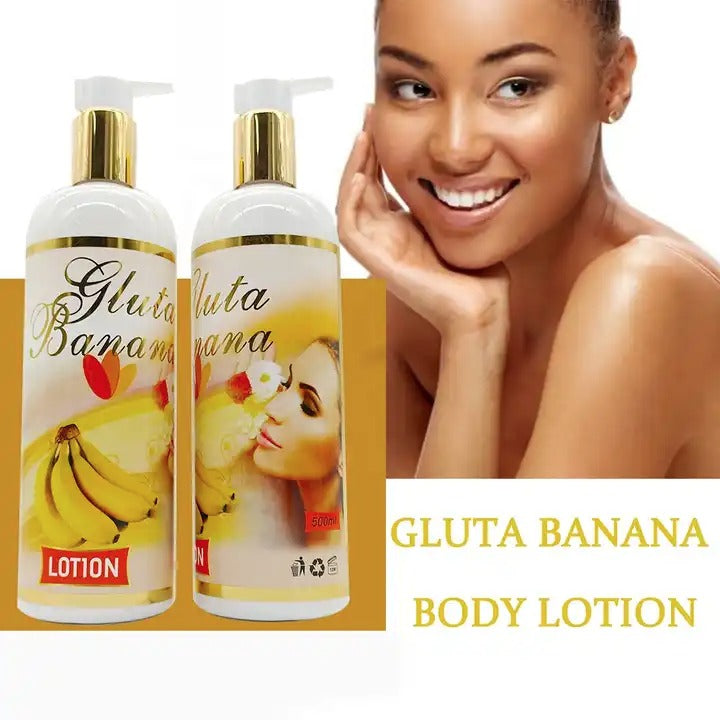 GLUTA BANANA – Lotion Corporelle Ultra Éclaircissante Anti-Imperfections – 500 ml