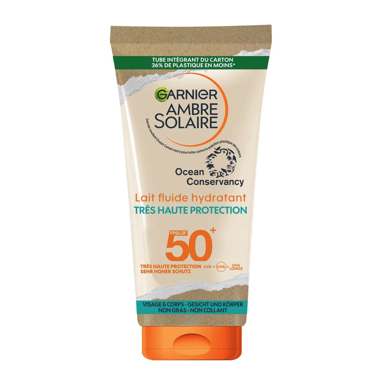 Garnier Ambre Solaire Lait Fluide Hydratant FPS30 & FPS 50 tube de 175 ml