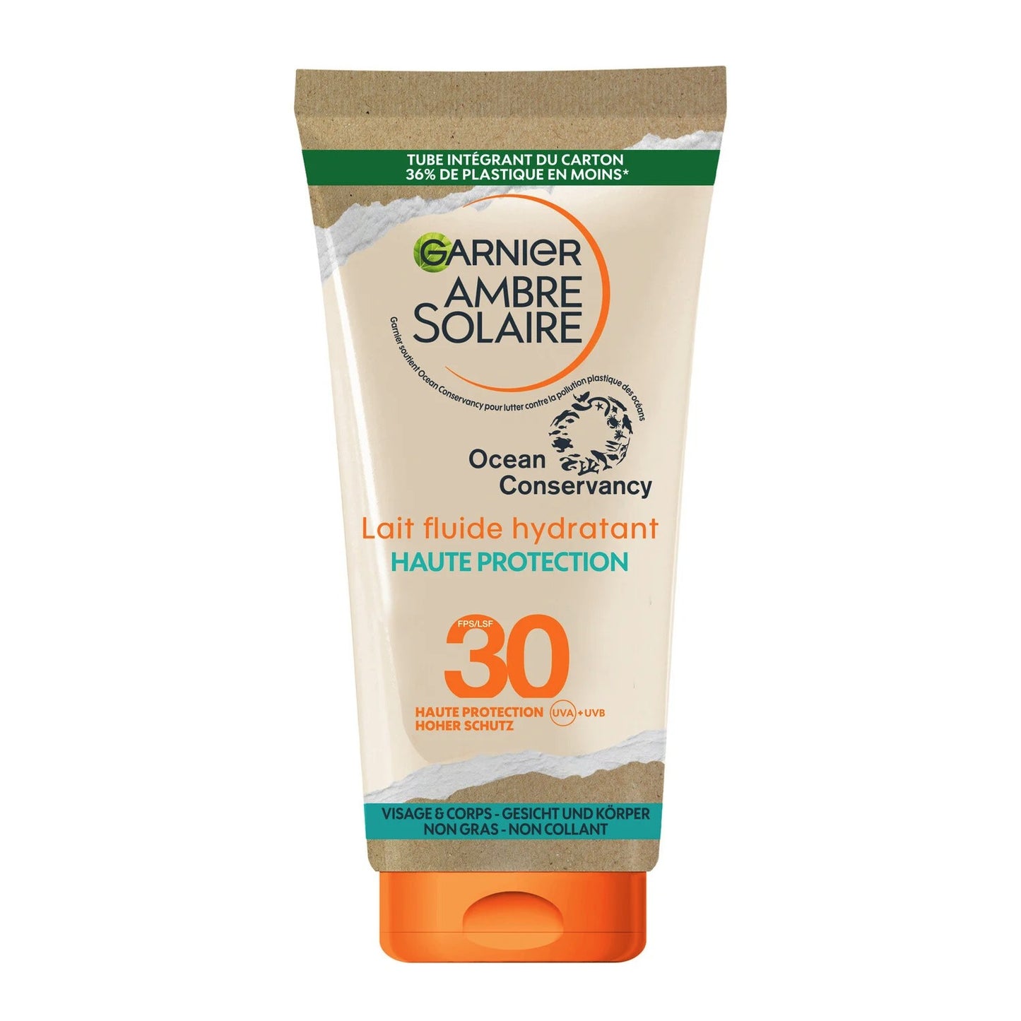 Garnier Ambre Solaire Lait Fluide Hydratant FPS30 & FPS 50 tube de 175 ml