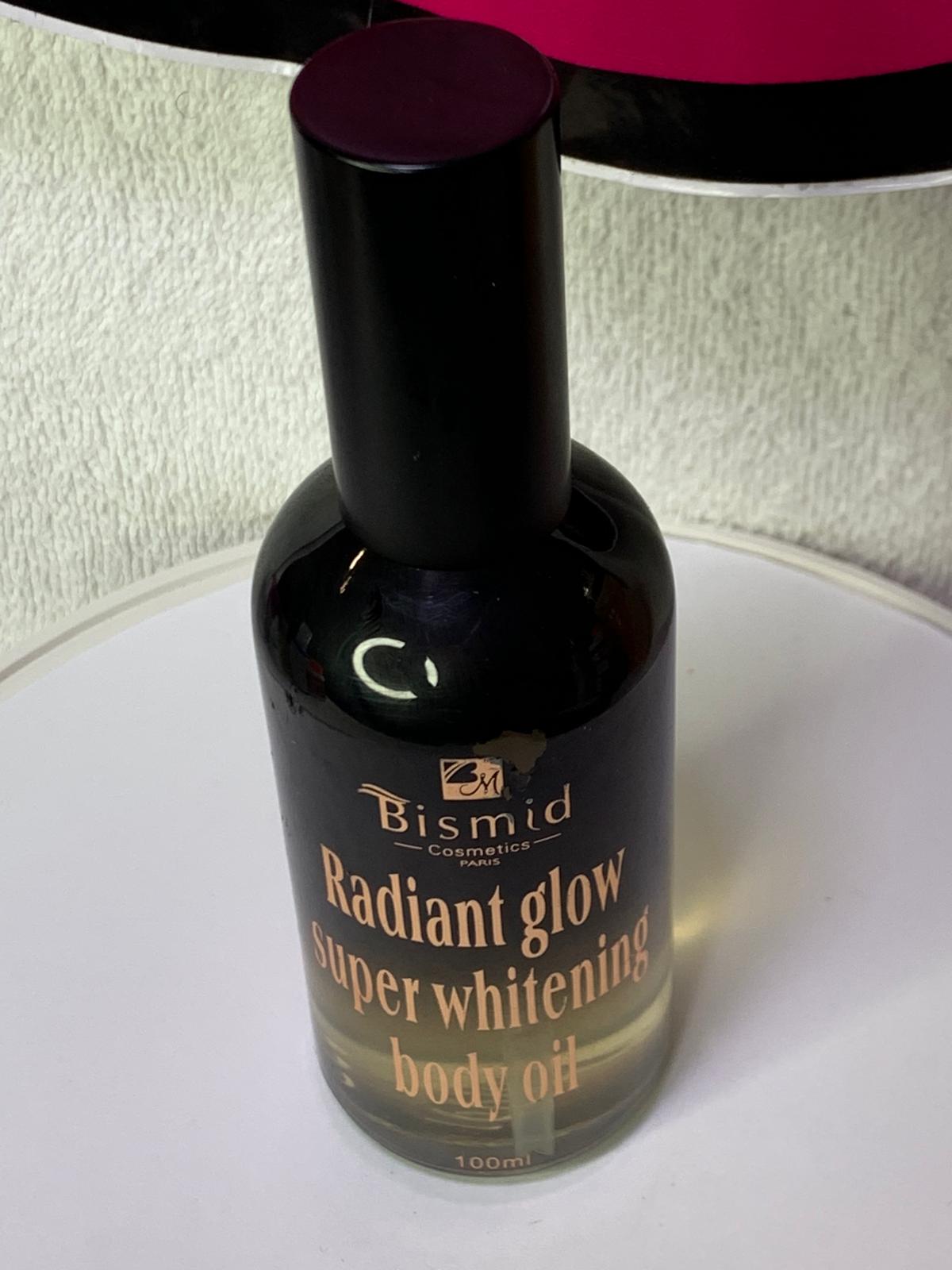 BISMID RADIANT GLOW SUPER WHITENING BODY OIL HUILE ULTRA BLANCHISSANTE NOURRISSANTE ANTI IMPERFECTION