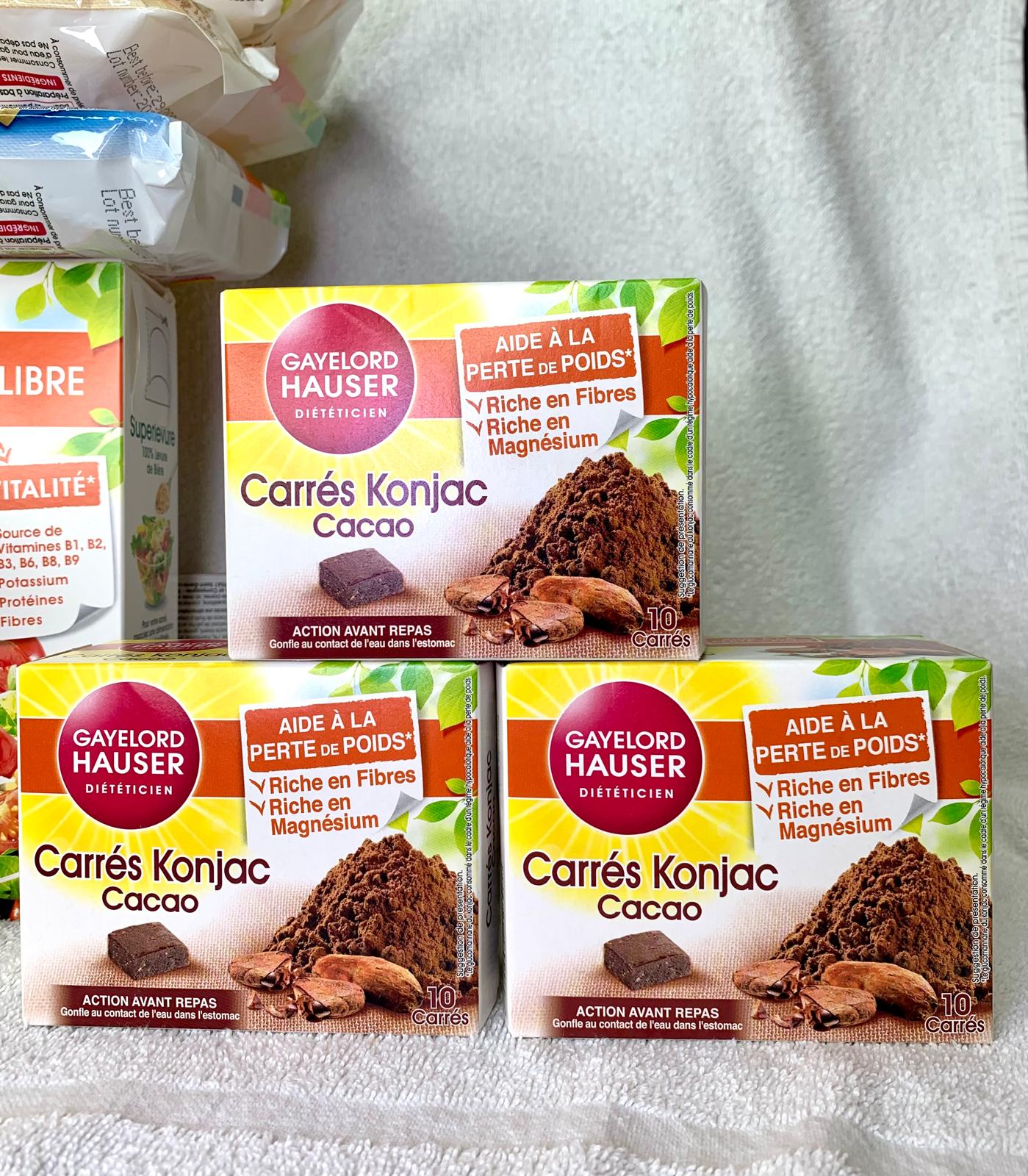Gayelord Hauser Carrés Konjac Cacao, Aide À La Perte De Poids