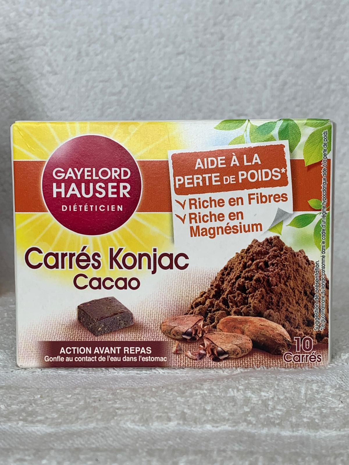 Gayelord Hauser Carrés Konjac Cacao, Aide À La Perte De Poids