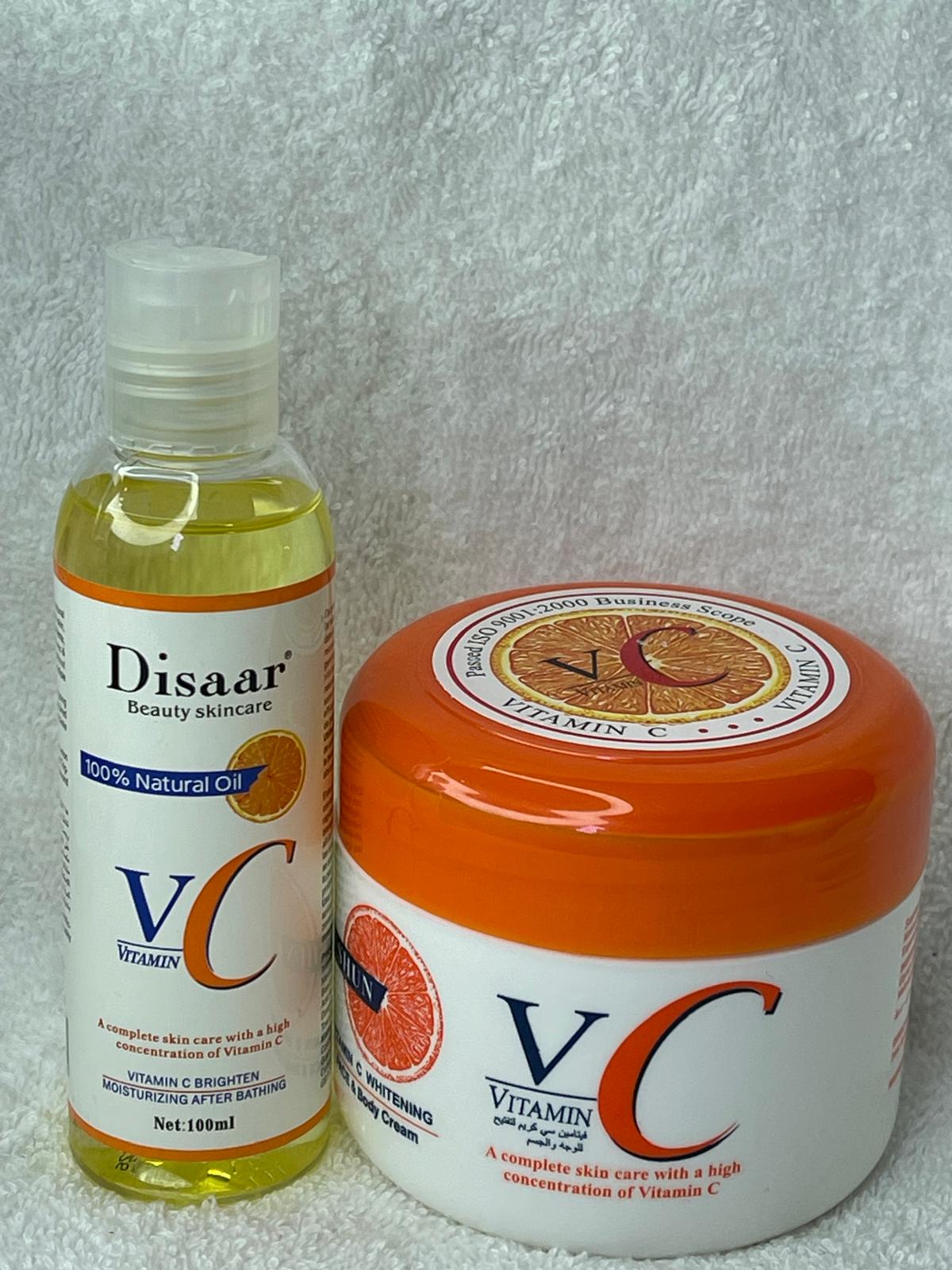 Vitamin c duo huile disaar et creme vitamin c ultra éclaircissant anti imperfection zero tache
