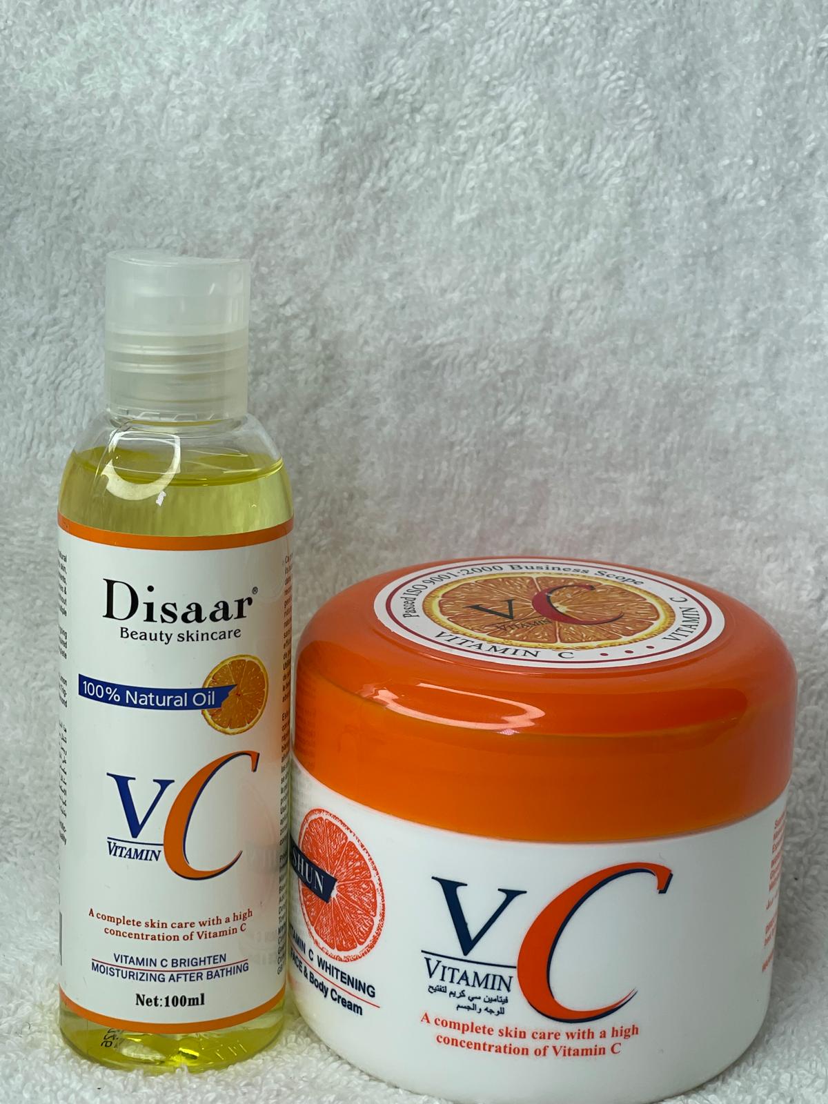 Vitamin c duo huile disaar et creme vitamin c ultra éclaircissant anti imperfection zero tache