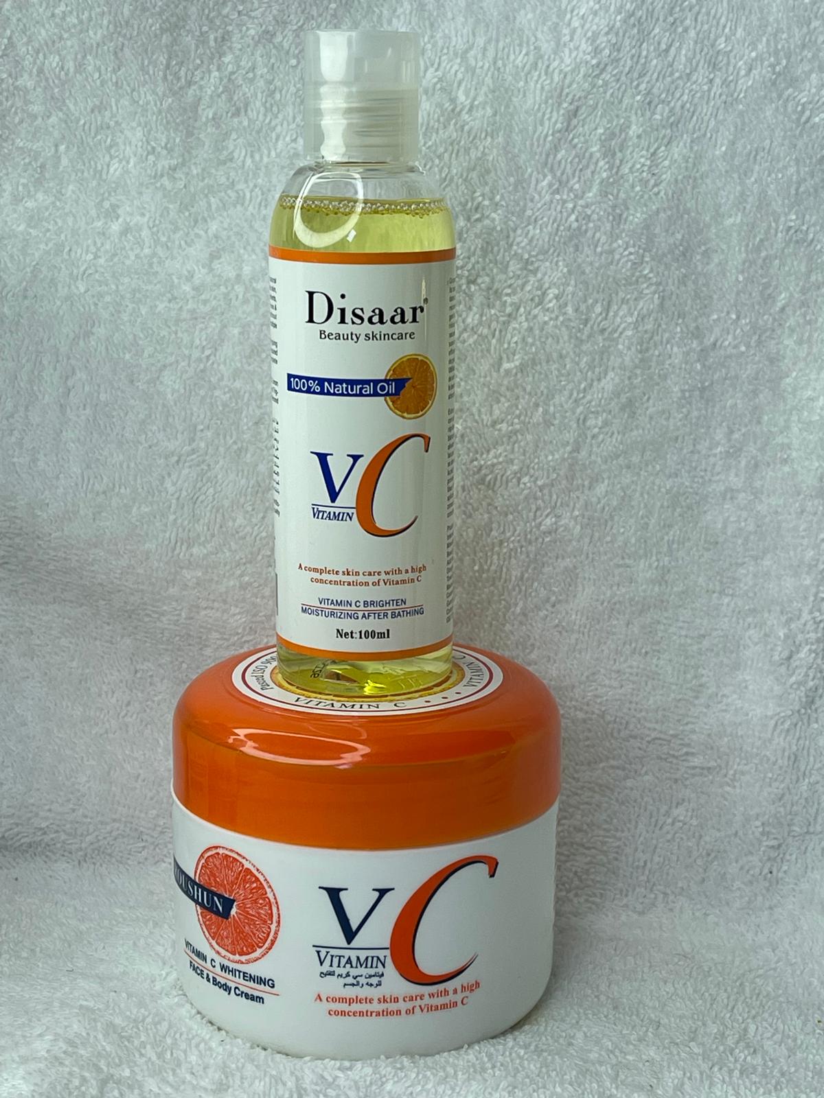 Vitamin c duo huile disaar et creme vitamin c ultra éclaircissant anti imperfection zero tache