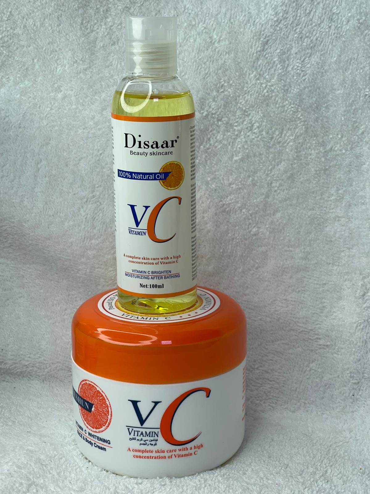 Vitamin c duo huile disaar et creme vitamin c ultra éclaircissant anti imperfection zero tache