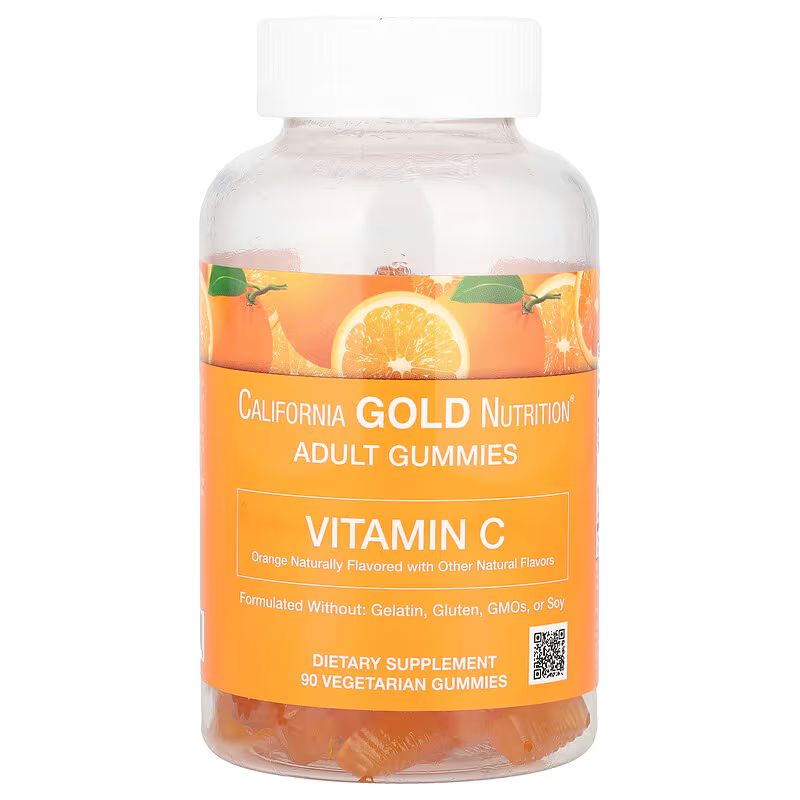 California Gold Nutrition, Gommes à la vitamine C, 250 mg, avec de la vitamine A issue à 100 % de bêta-carotène, 90 gommes végétariennes