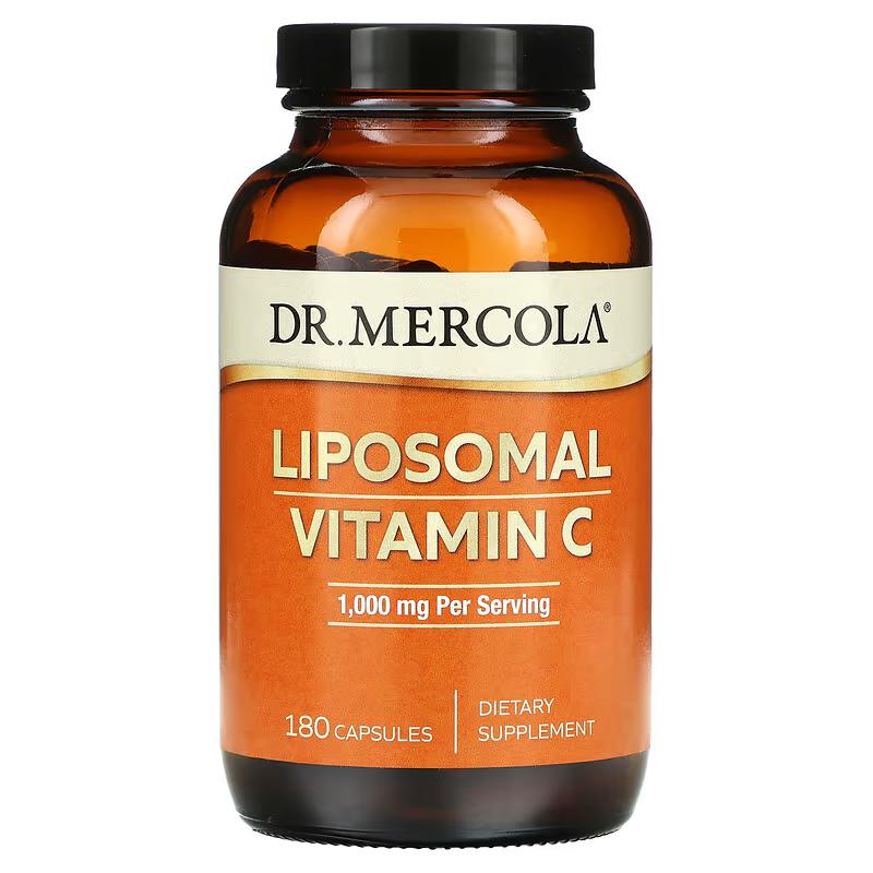 Dr. Mercola, Vitamine C liposomale, 1000 mg, 60 et 180 capsules (500 mg pièce)