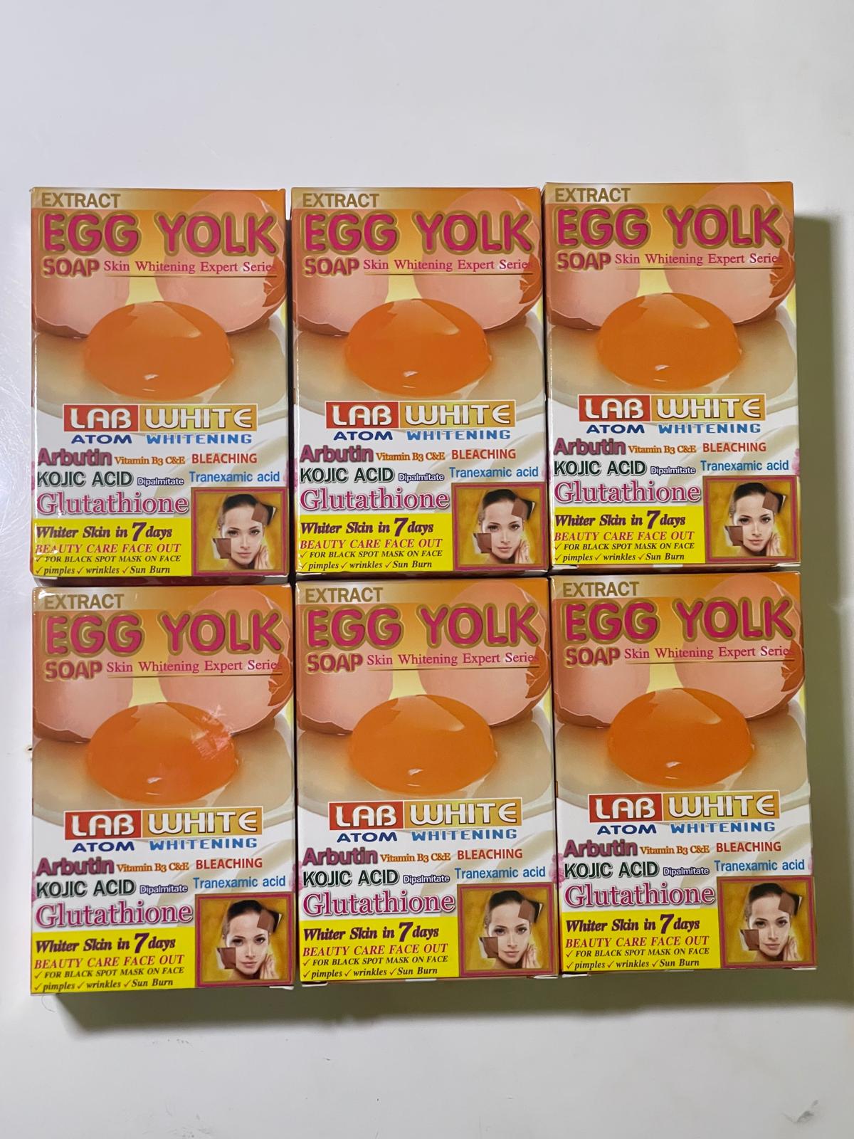 LAB WHITE EGG YOLK SAVON ULTRA BLANCHISSANT ANTI IMPERFECTION POUR TOUT TYPE DE PEAU 160G
