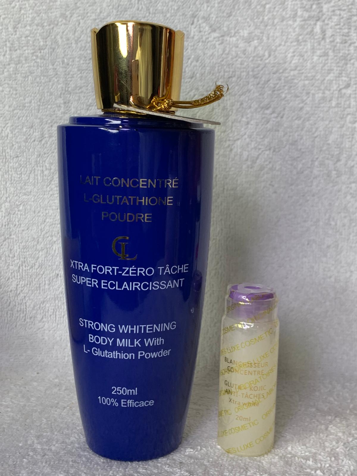 Lux cosmetics Gamme ultra blanchissante glutathione collagène anti imperfection zéro défaut