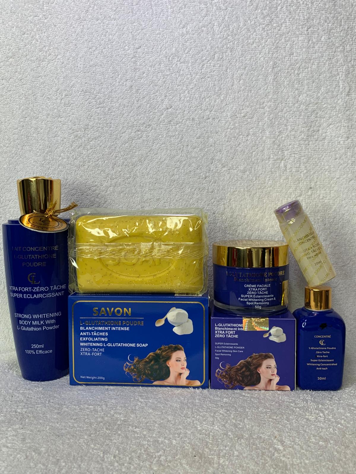 Lux cosmetics Gamme ultra blanchissante glutathione collagène anti imperfection zéro défaut