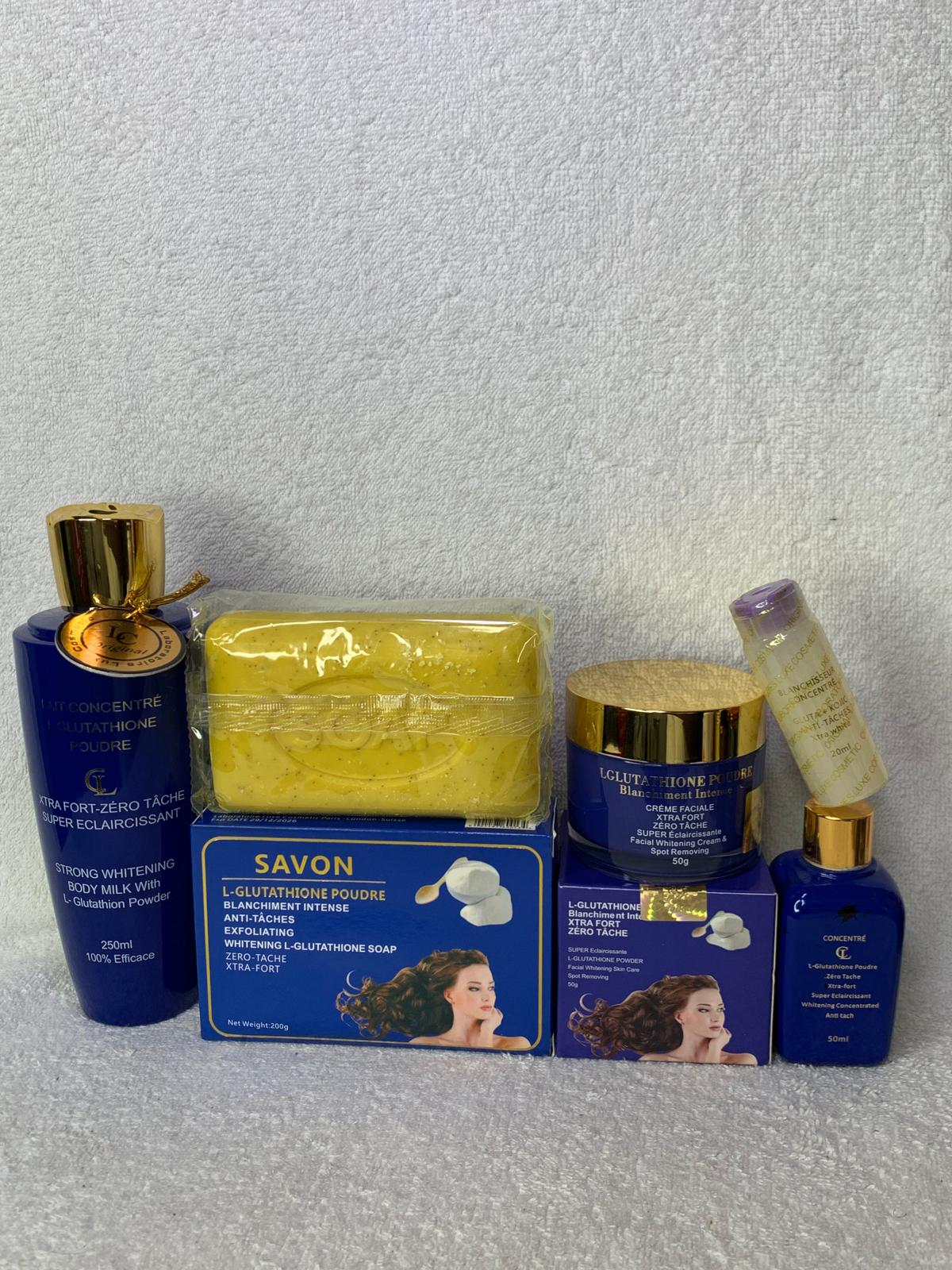 Lux cosmetics Gamme ultra blanchissante glutathione collagène anti imperfection zéro défaut