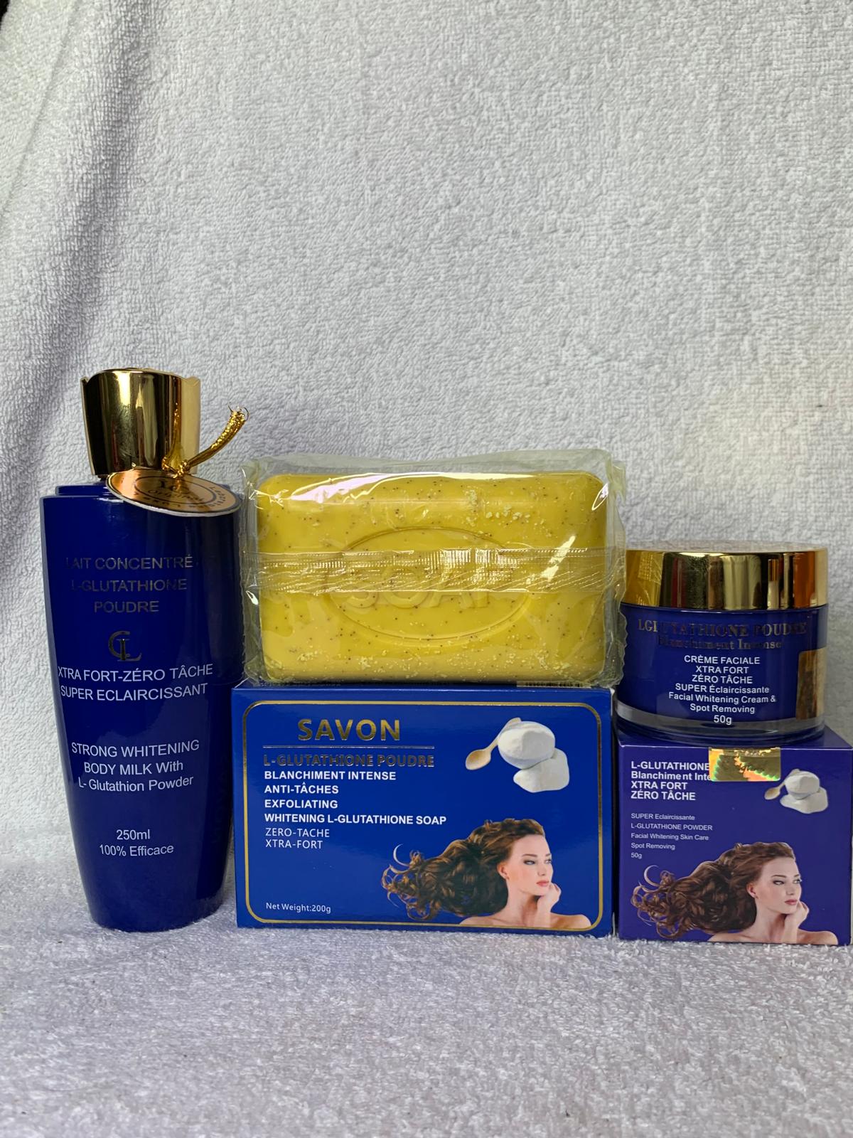 Lux cosmetics Gamme ultra blanchissante glutathione collagène anti imperfection zéro défaut