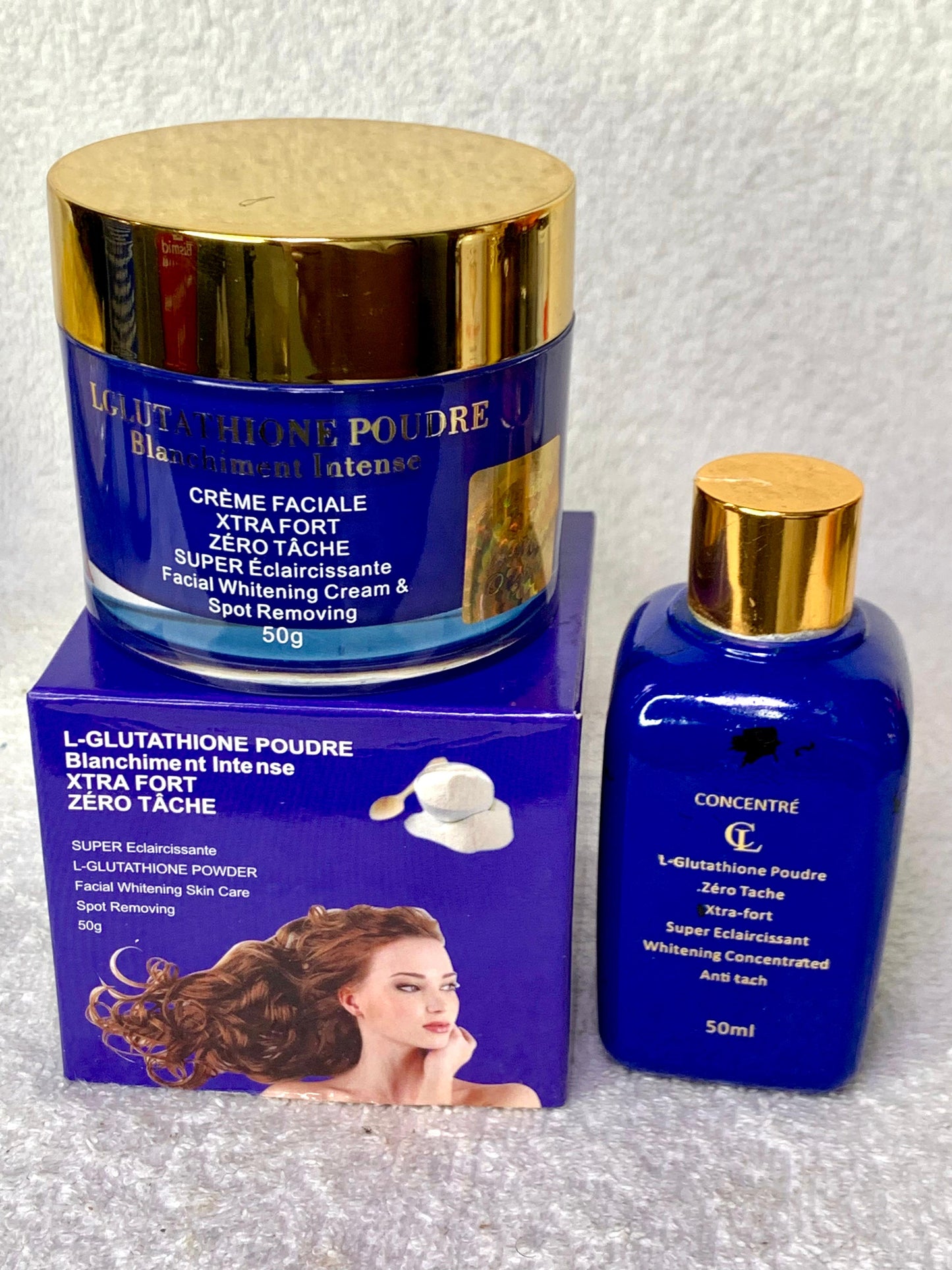 Lux cosmetics Gamme ultra blanchissante glutathione collagène anti imperfection zéro défaut