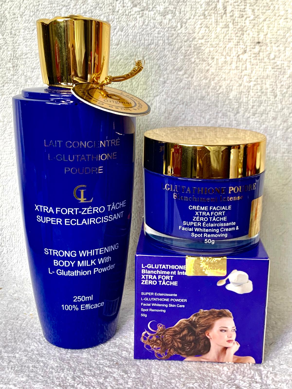 Lux cosmetics Gamme ultra blanchissante glutathione collagène anti imperfection zéro défaut