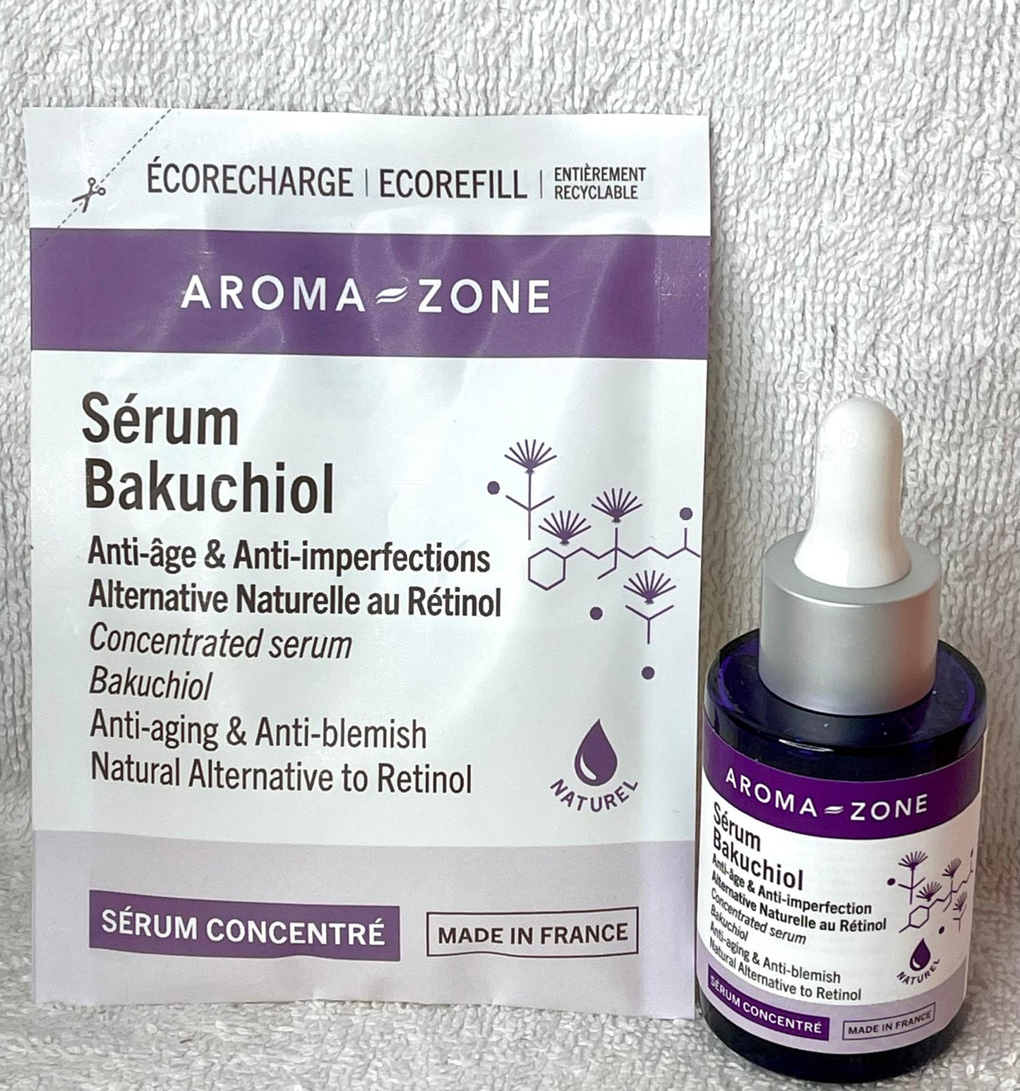 Sérum concentré Bakuchiol -30 ml éco recharge Livraison rapide