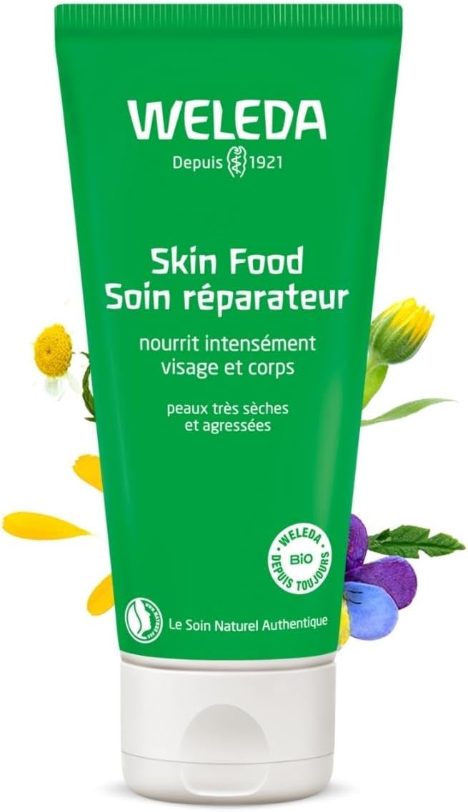 WELEDA - Skin Food Soin réparateur - Protège et répare les peaux très sèches et agressées - Atténue les sensations d'inconfort et hydrate intensément - NATRUE - 75 ml