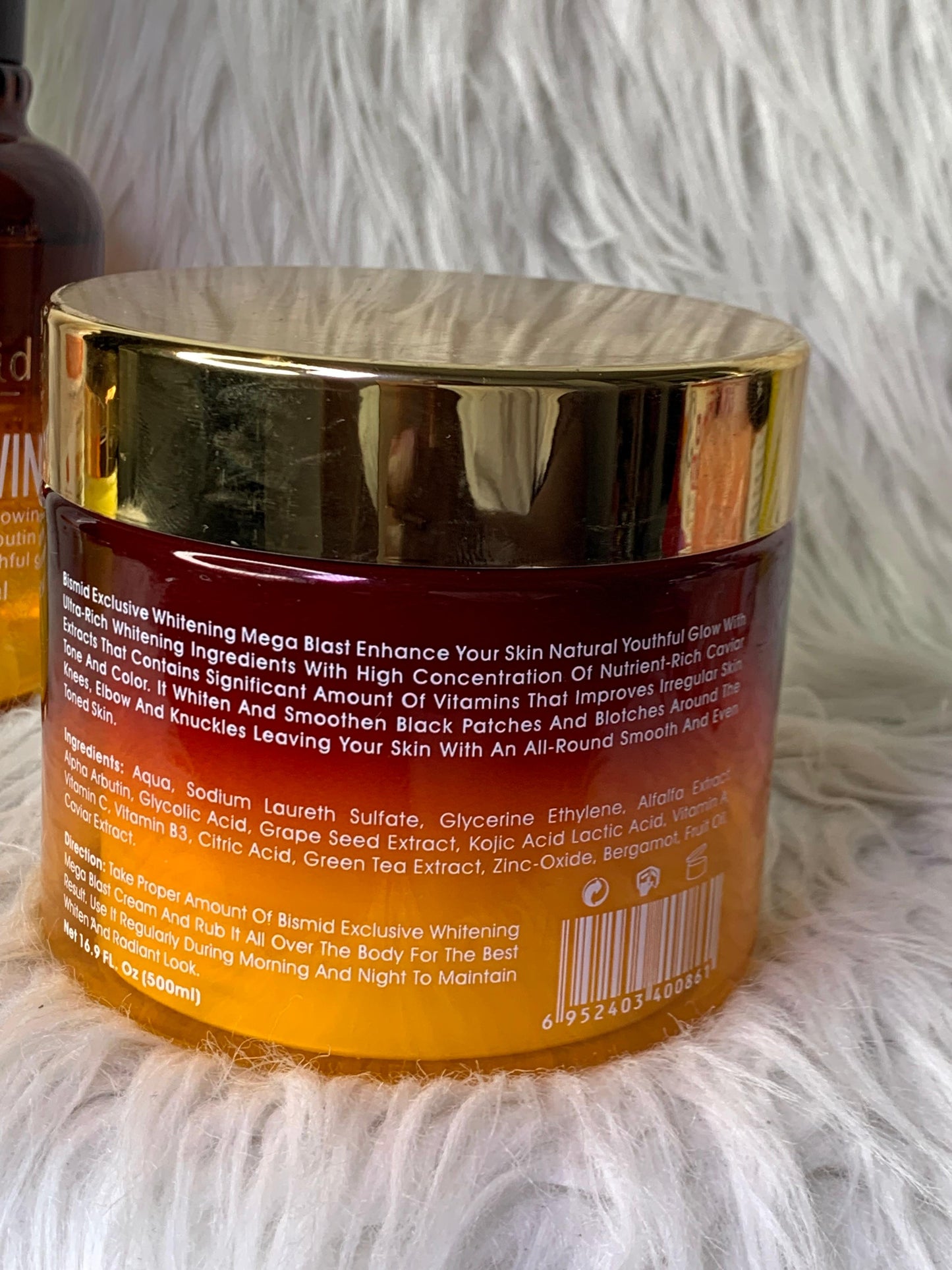 BISMID DUO CREME MEGA BLAST ET HUILE BODY  GLOWING OIL ULTRA BLANCHISSANTE ANTI IMPERFECTION HYDRATANTE NOURRISSANTE