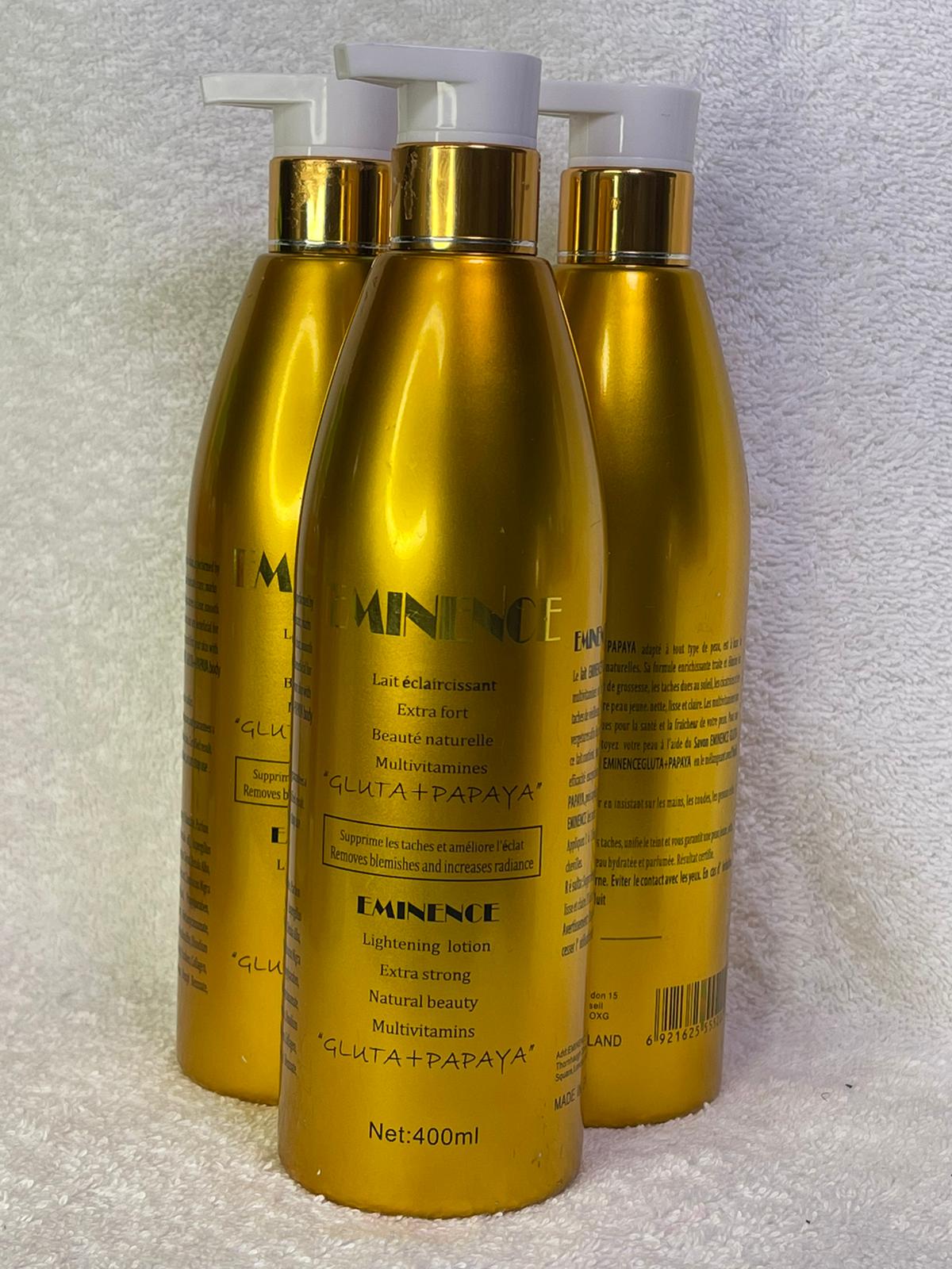 EMINENCE LAITGLUTA PAPAYA  ÉCLAIRCISSANT UNIFIANT HYDRATANT NOURRISSANT EXTRAT FORT MULTIVITAMINÉ