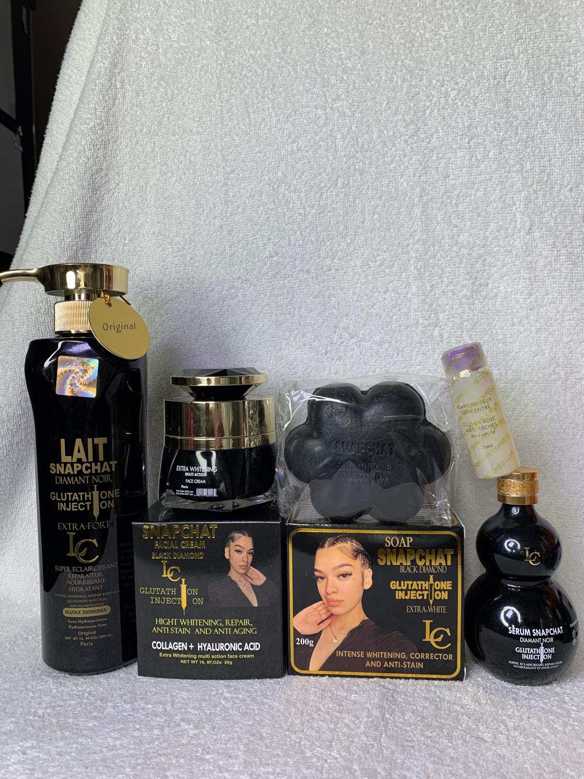 Snapchat Diamant noir injection extra fort Gamme ultra éclaircissante anti imperfection