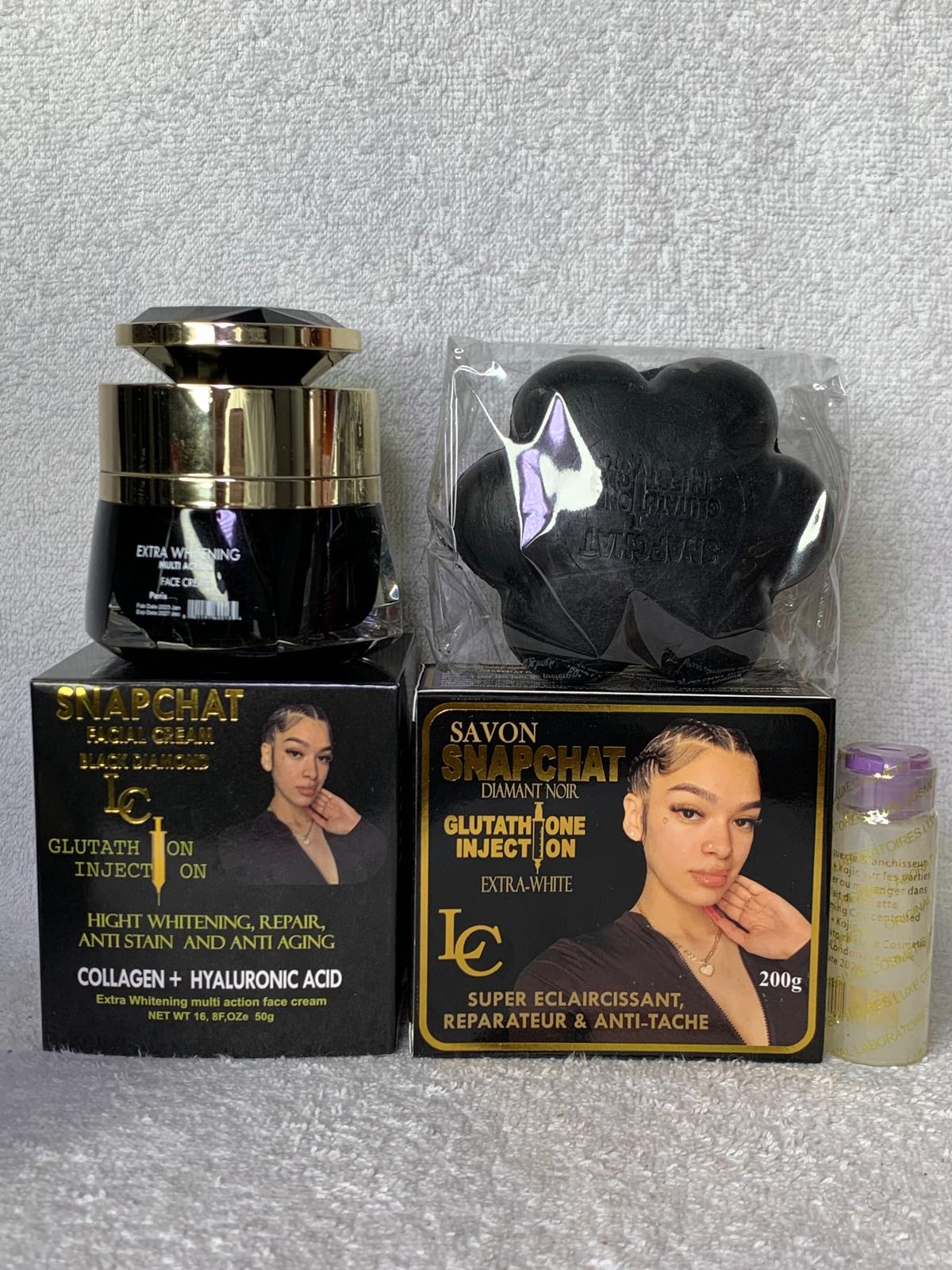 Snapchat Diamant noir injection extra fort Gamme ultra éclaircissante anti imperfection