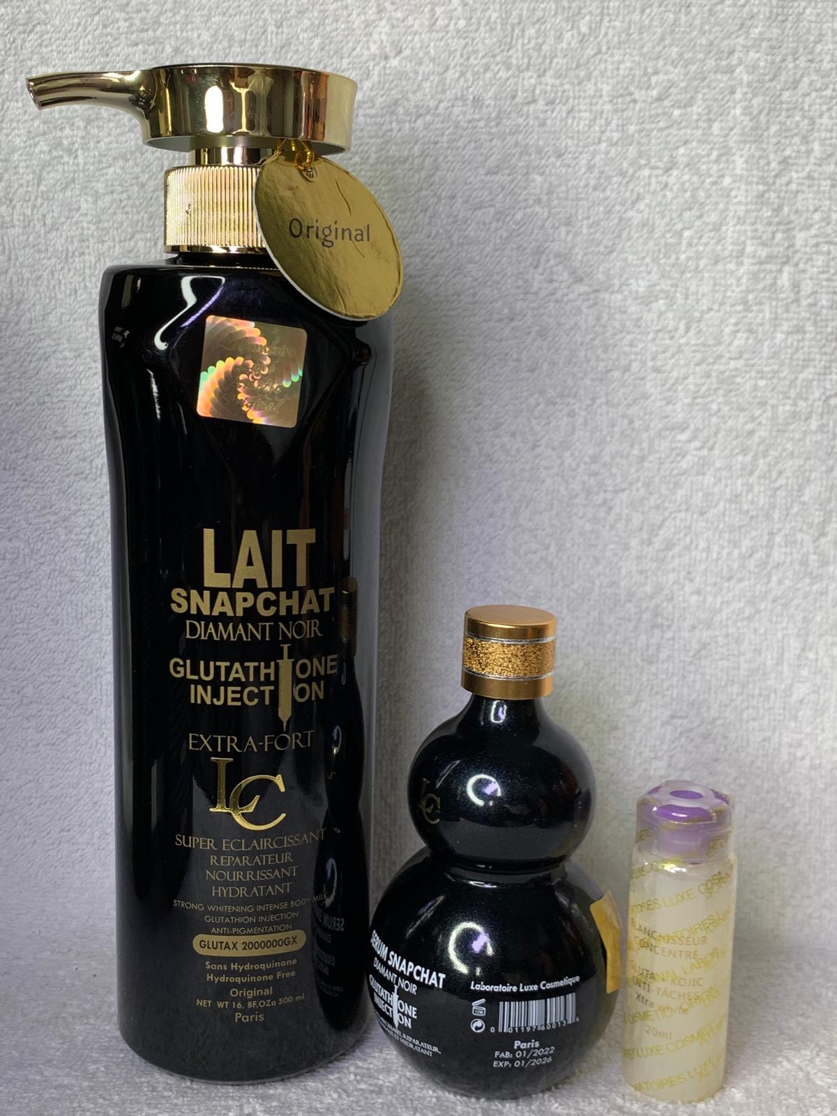 Snapchat Diamant noir injection extra fort Gamme ultra éclaircissante anti imperfection