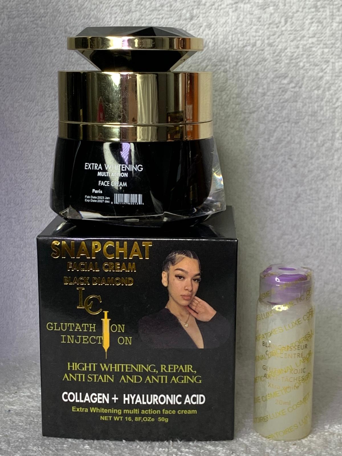 Snapchat Diamant noir injection extra fort Gamme ultra éclaircissante anti imperfection