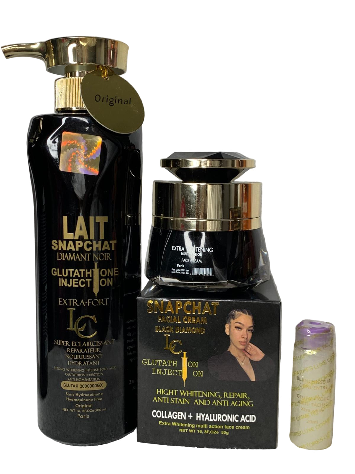 Snapchat Diamant noir injection extra fort Gamme ultra éclaircissante anti imperfection