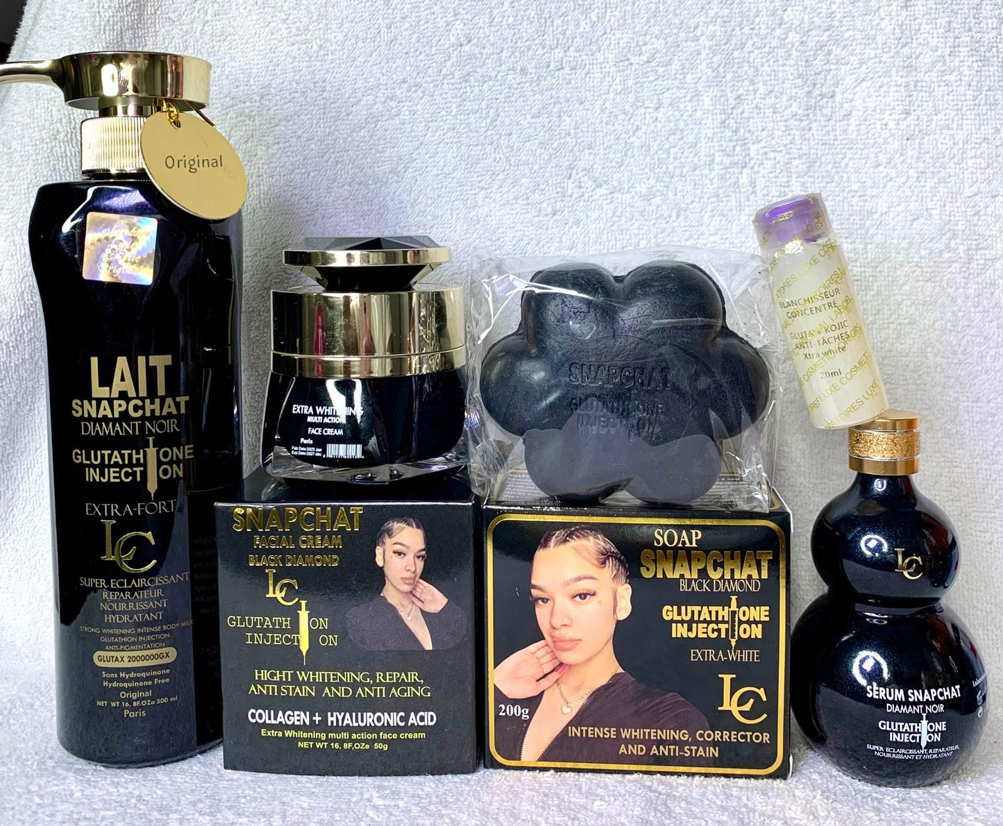 Snapchat Diamant noir injection extra fort Gamme ultra éclaircissante anti imperfection