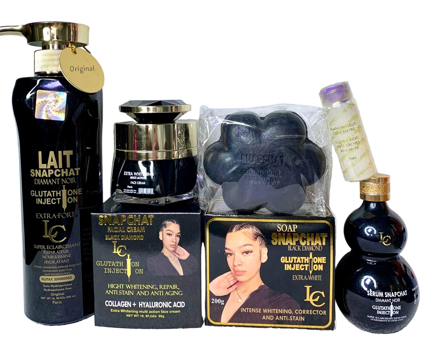 Snapchat Diamant noir injection extra fort Gamme ultra éclaircissante anti imperfection