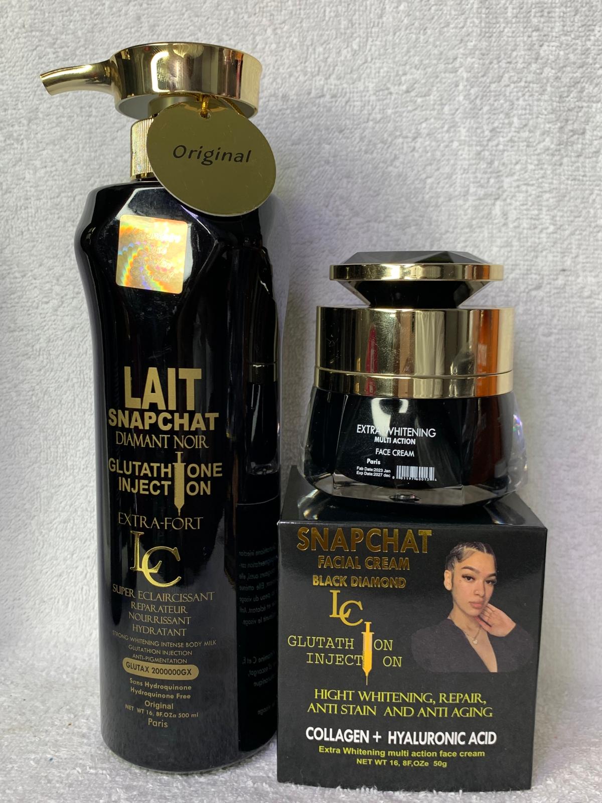 Snapchat Diamant noir injection extra fort Gamme ultra éclaircissante anti imperfection