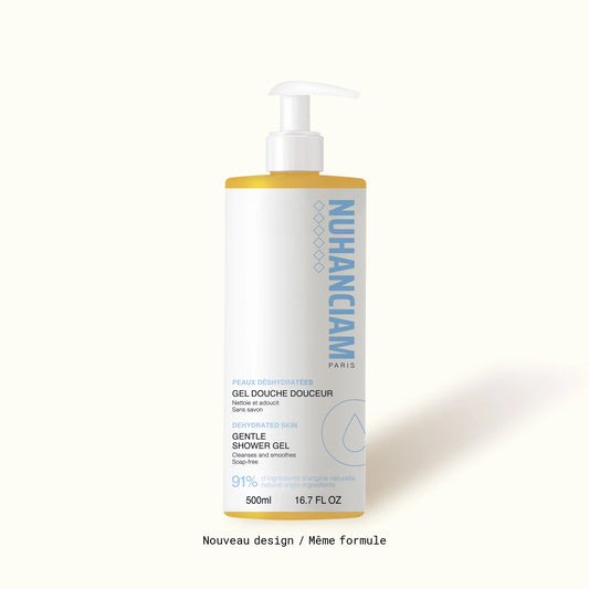 Nuhanciam GEL DOUCHE DOUCEUR NETTOIE ET ADOUCIT Peaux déshydratées- SANS SAVON
