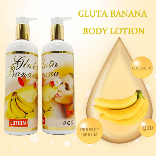 GLUTA BANANA – Lotion Corporelle Ultra Éclaircissante Anti-Imperfections – 500 ml