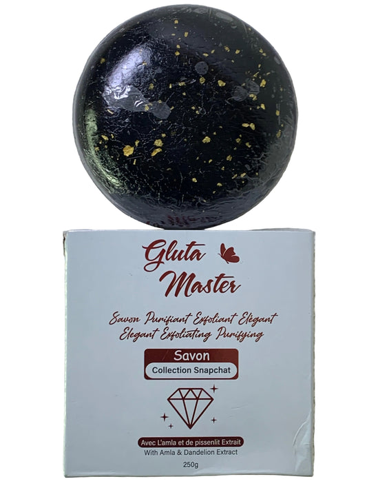 SAVON GLUTA MASTER DIAMANT 24K GOLD ULTRA BLANCHISSANT ANTI IMPERFECTION  ZÉRO TACHE PURIFIANT EXFOLIANT GOMMANT NON SALISSANT