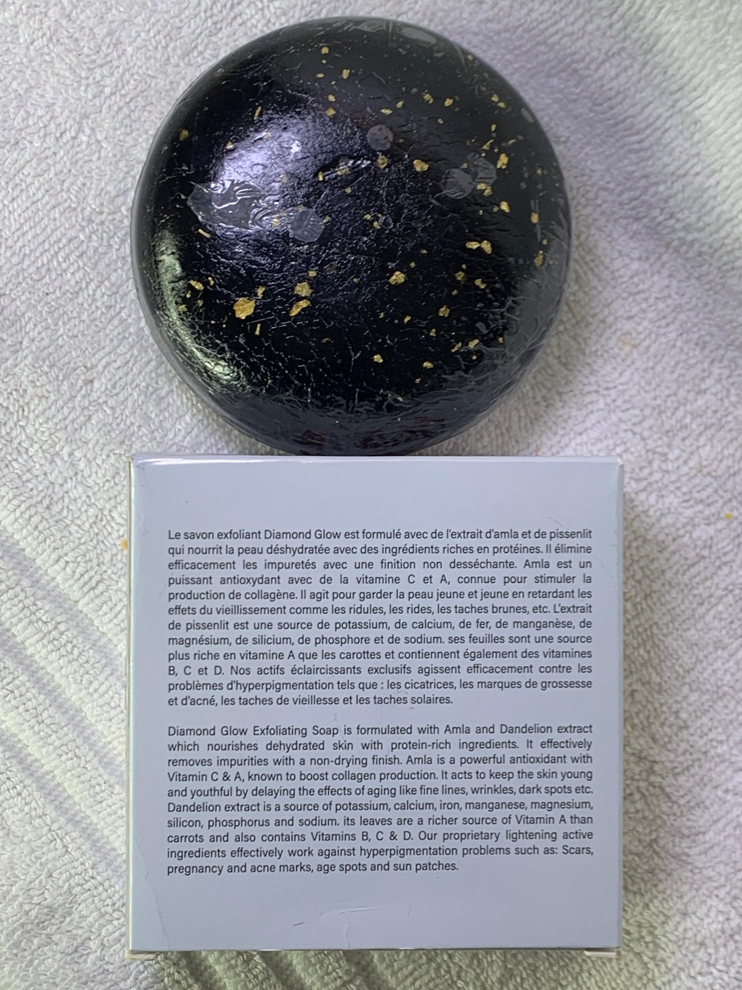 SAVON GLUTA MASTER DIAMANT 24K GOLD ULTRA BLANCHISSANT ANTI IMPERFECTION  ZÉRO TACHE PURIFIANT EXFOLIANT GOMMANT NON SALISSANT