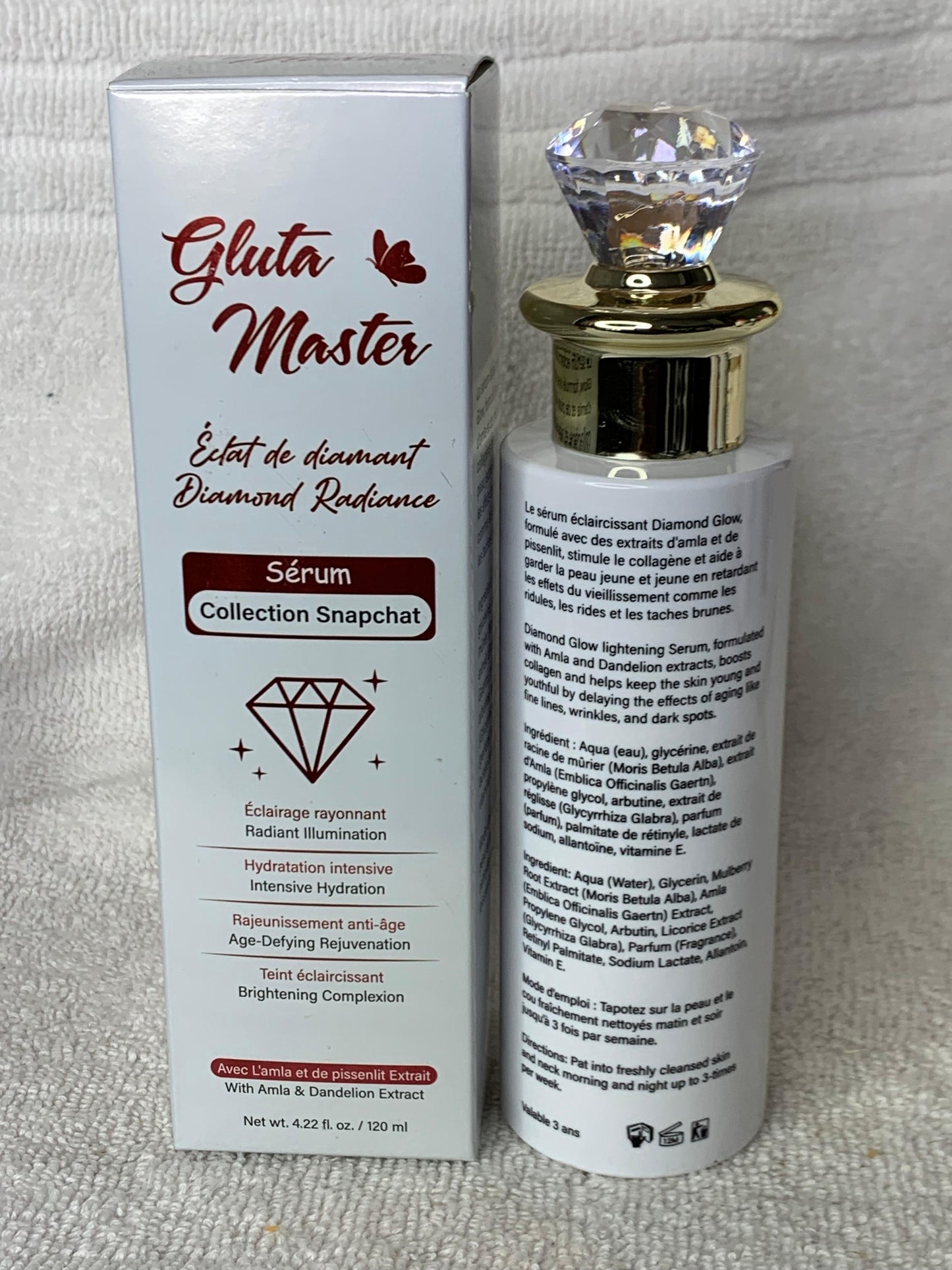 SÉRUM GLUTA MASTER  À LA VITAMINE MULTIFONCTION ULTRA ÉCLAIRCISSANT NOURRISSANT HYDRATANT CORRIGES LES IMPERFECTION BOOSTER D'ECLAT DE TEINT VISAGE ET CORPS