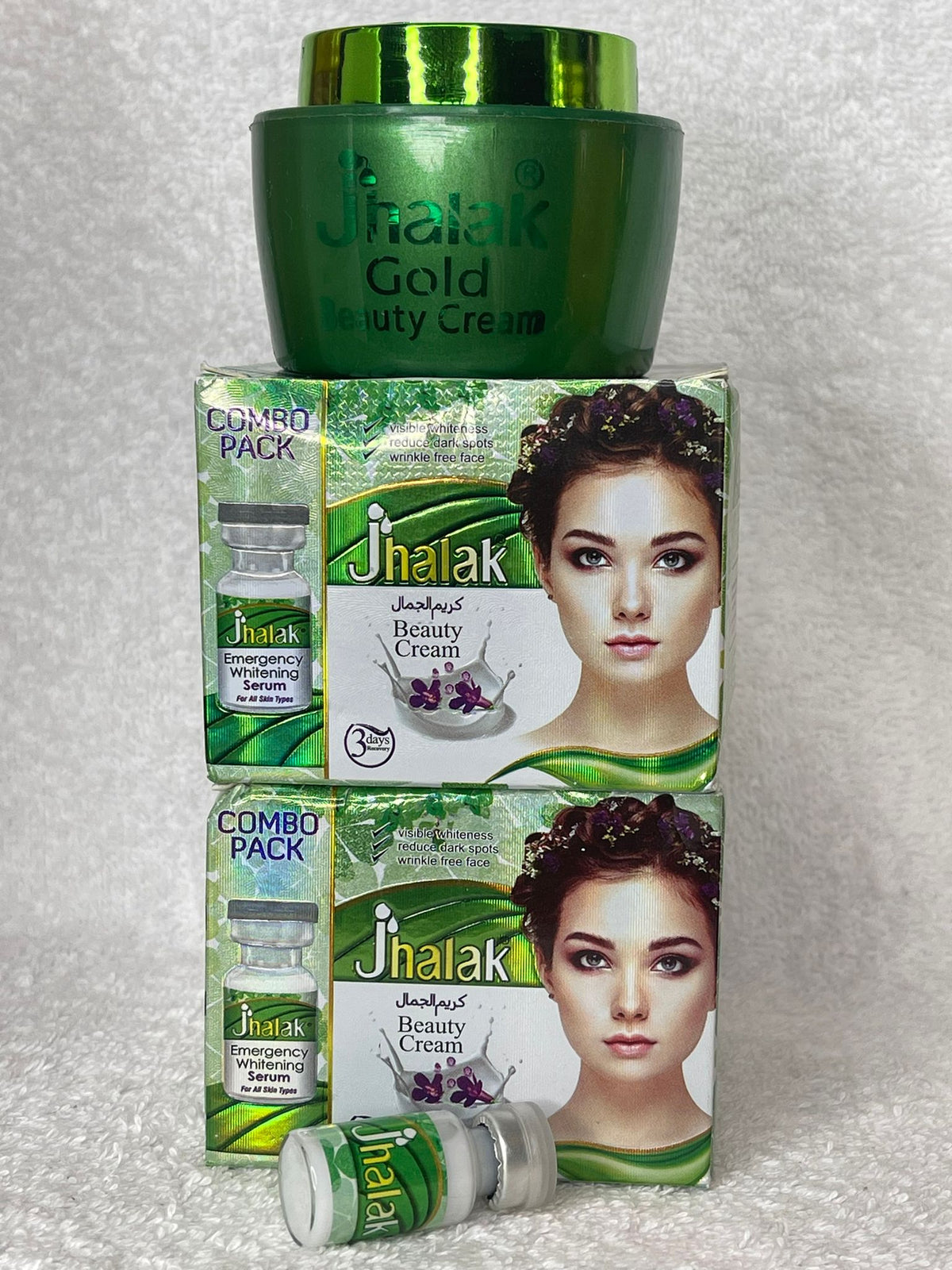 JHALAK COMBO PACK CREME DE VISAGE ET SERUM SUPER ÉCLAIRCISSANT ANTI TACHE  NOURRISSANT ANTI IMPERFECTION