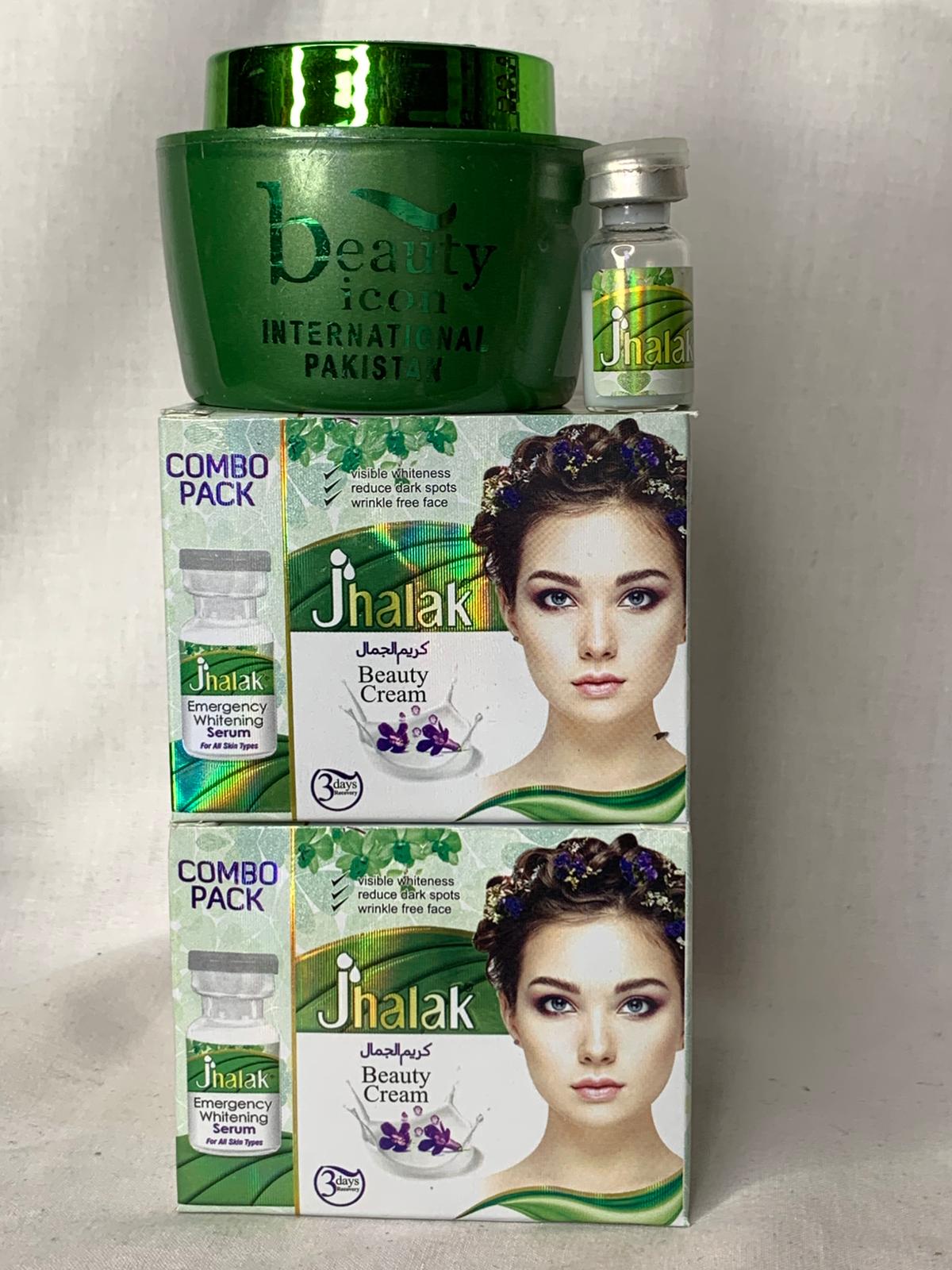 JHALAK COMBO PACK CREME DE VISAGE ET SERUM SUPER ÉCLAIRCISSANT ANTI TACHE  NOURRISSANT ANTI IMPERFECTION