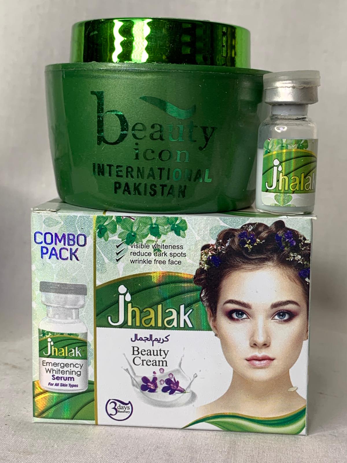 JHALAK COMBO PACK CREME DE VISAGE ET SERUM SUPER ÉCLAIRCISSANT ANTI TACHE  NOURRISSANT ANTI IMPERFECTION